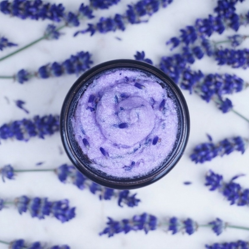 Beginner Lavender body scrub