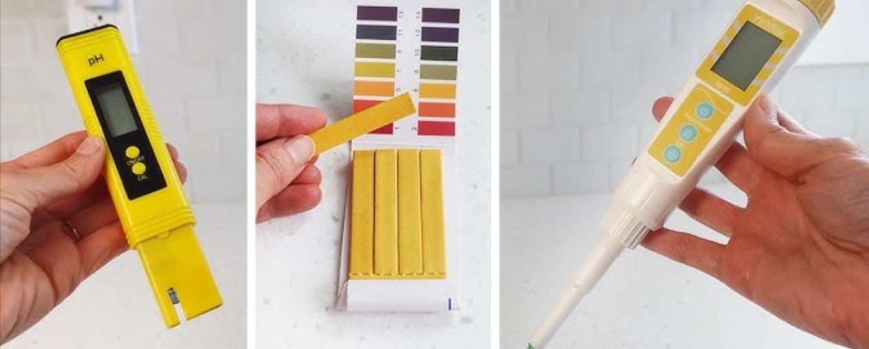 simple pH meter, ph test strips and advanced pH meter