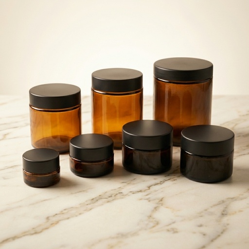 Amber Glass Jar