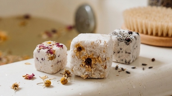 Cube de bain cacao, camomille et Avoine